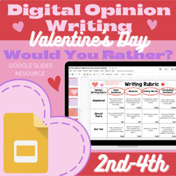 Preview of Would You Rather? Valentine's Day: Digital Opinion Writing