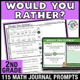 2nd Grade Math Review Would You Rather Math Journal Word P