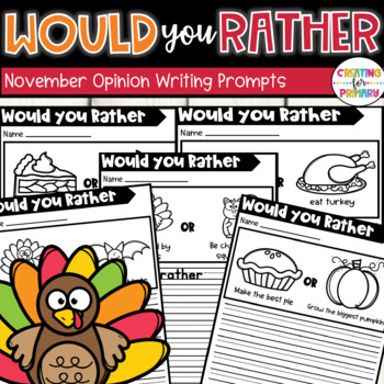 Fall Would You Rather Opinion Writing Prompts 3rd 4th Grade - The