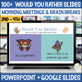 Would You Rather slides for morning meetings, brain breaks