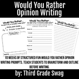 Would Your Rather Opinion Writing | 10 Structure Prompts