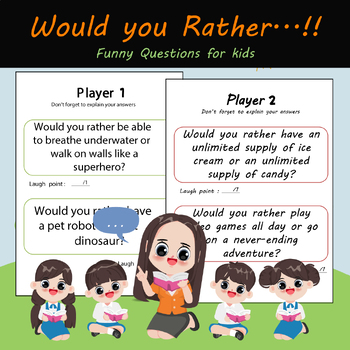 Would you Rather...!! Question for kids. Editable File. by ThinkSmart ...