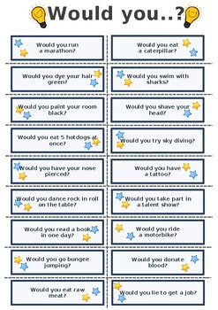 Would you - Speaking cards by Isaac Christiansen | TPT