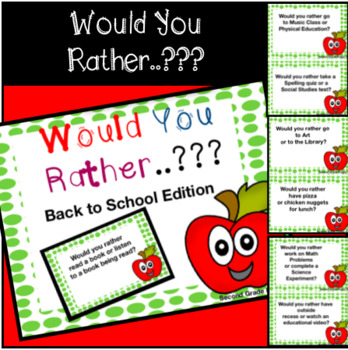 Would You Rather: Back to School Edition