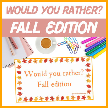 Would you rather? Fall edition by The Homeschool SLP | TPT