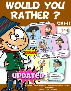 Preview of Would You Rather ... ? FUNNY GAME with Nationali-toons. COLOR ver.