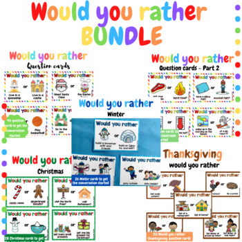 Outer Space Themed - English Would You Rather? Task Cards Bundle