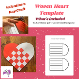 Woven Heart Template - Valentine's Day Craft