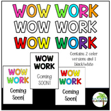 Wow Work / Student Work Display / Bulletin Board