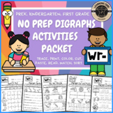 Wr Worksheet Packet - Digraphs Worksheets + Activities Pre