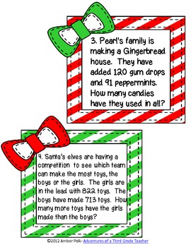 Wrapped Up Equations Math Task Cards {Common Core Freebie} by Amber Polk