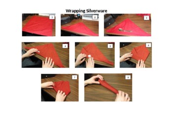 Preview of Wrapping Silverware Pictorial Directions
