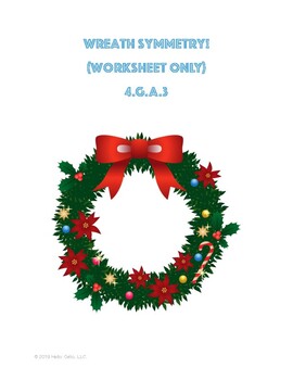 Preview of Wreath Symmetry - 4.G.A.3 - Worksheet ONLY