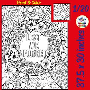 Preview of Wreath of Remembrance: Lest We Forget Anzac Day Collaborative Poster Activities