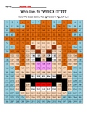 Wreck It Ralph Color by Number 300 Hundreds Chart