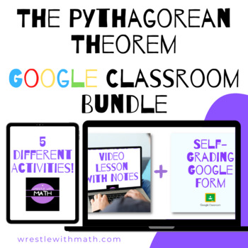 Preview of Wrestle with the Pythagorean Theorem Google Form Bundle!