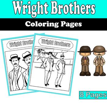 Preview of Wright Brothers Coloring Pages: 8 Printable Inventors Day Activities