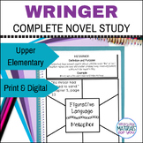 Wringer Novel Study for Book Clubs Literature Circles