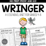Wringer by Jerry Spinelli CCSS Novel Study Unit for Grades 4-8