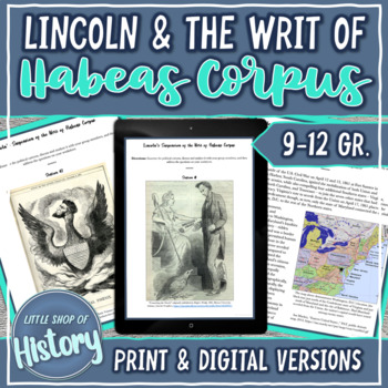Preview of Lincoln's Suspension of Writ of Habeas Corpus & the Civil War Stations Activity