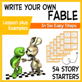 Write Your Own Fable in 6 Easy Steps Writing Task Cards No