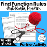 Write Functions | Real-World Problem | Hands-on Partner Project | 8th Grade Math