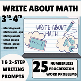 Write About Math | One & Two Step Problem Solving |Math Writing Slides