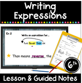 Write Algebraic Expressions: PowerPoint Lesson & Guided No