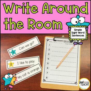 Preview of Write Around the Room Sight Word Sentences