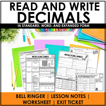 Preview of Write Decimal Numbers in Standard Word Expanded Form Lesson | 5.NBT.3