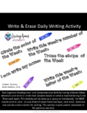 Write & Erase Daily Writing Activity!