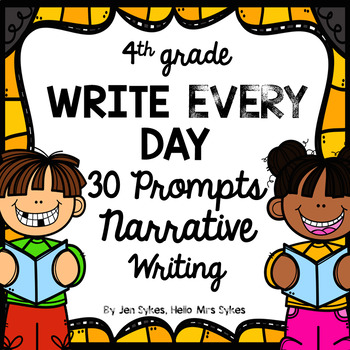 Preview of Daily Narrative Writing Prompt, Write Every Day, Narrative Journal Prompts 4th