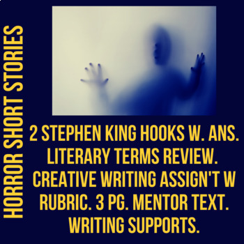 Preview of Write Horror Shorts- 2 Stephen King hooks & Creative Writing Supports