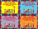 Write-In Rhyming Mini Sight Word Books 100 Fry Words BUNDL