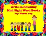 Write-In Rhyming Mini Sight Word Books Fry Words 1-25 - TO