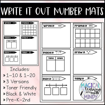 Preview of Write It Out! - Number Mats