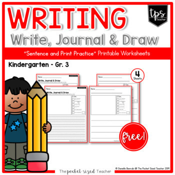 FREE Write, Journal and Draw by The Pocket Sized Teacher | TpT