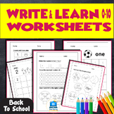 Write & Learn: Kindergarten Math Worksheets and Math Centers Pack