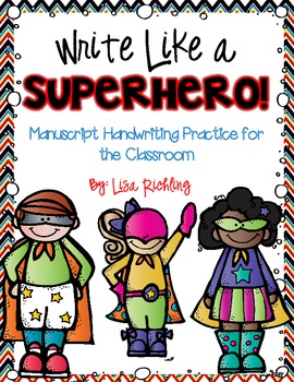 Preview of Write Like a Superhero: Manuscript Handwriting Practice