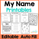 Write My Name Printables for Name Tracing Editable Auto-Fill