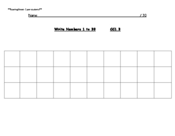 write number 1 to 30 by a spoon full of sugar teachers pay teachers