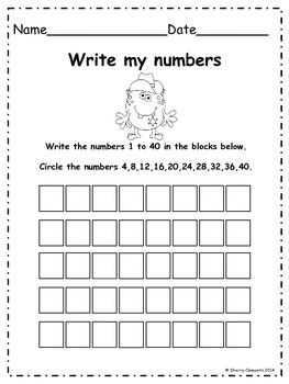 write numbers 1 100 find patterns by sherry clements tpt