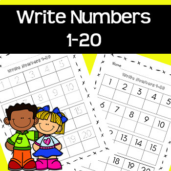 Preview of Trace and Write Numbers To 20 Worksheet