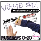 Write On! Number Formation Strips for Numbers 0-20