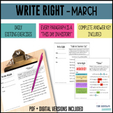 Write Right - March - Daily Grammar & Editing Bell Ringers