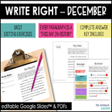 Write Right - December - Daily Grammar & Editing Bell Ring