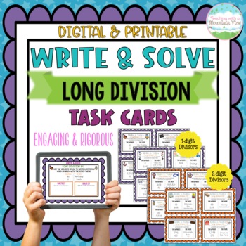 Preview of Division Task Cards | Word Problems
