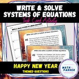Write & Solve Systems of Linear Equations - Task Card Activity