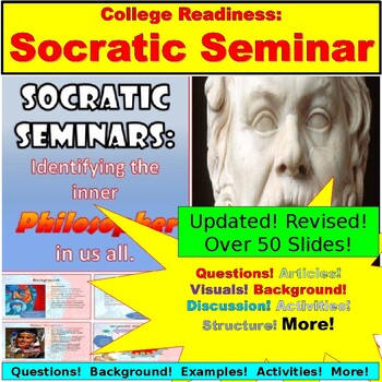 Preview of Socratic Seminar Digital Lesson for avid learners (Google, PowerPoint)
