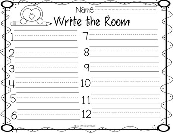 Write The Room ( Back To School) by My Little Lighthouse | TPT